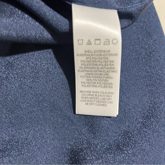 Dress The Population Estella Dress Leg  Slit Size Medium Blue Sweetheart Neck - Picture 7 of 9